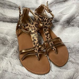 Leopard print sandals